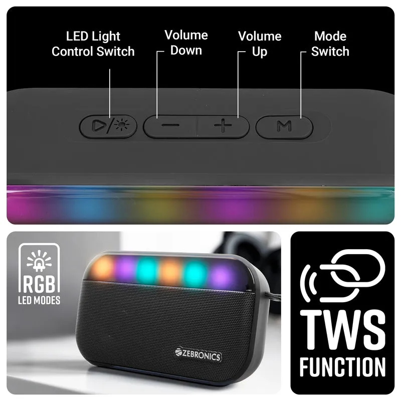 Zebronics Bluetooth Speaker RGB 8w County 7 view 7